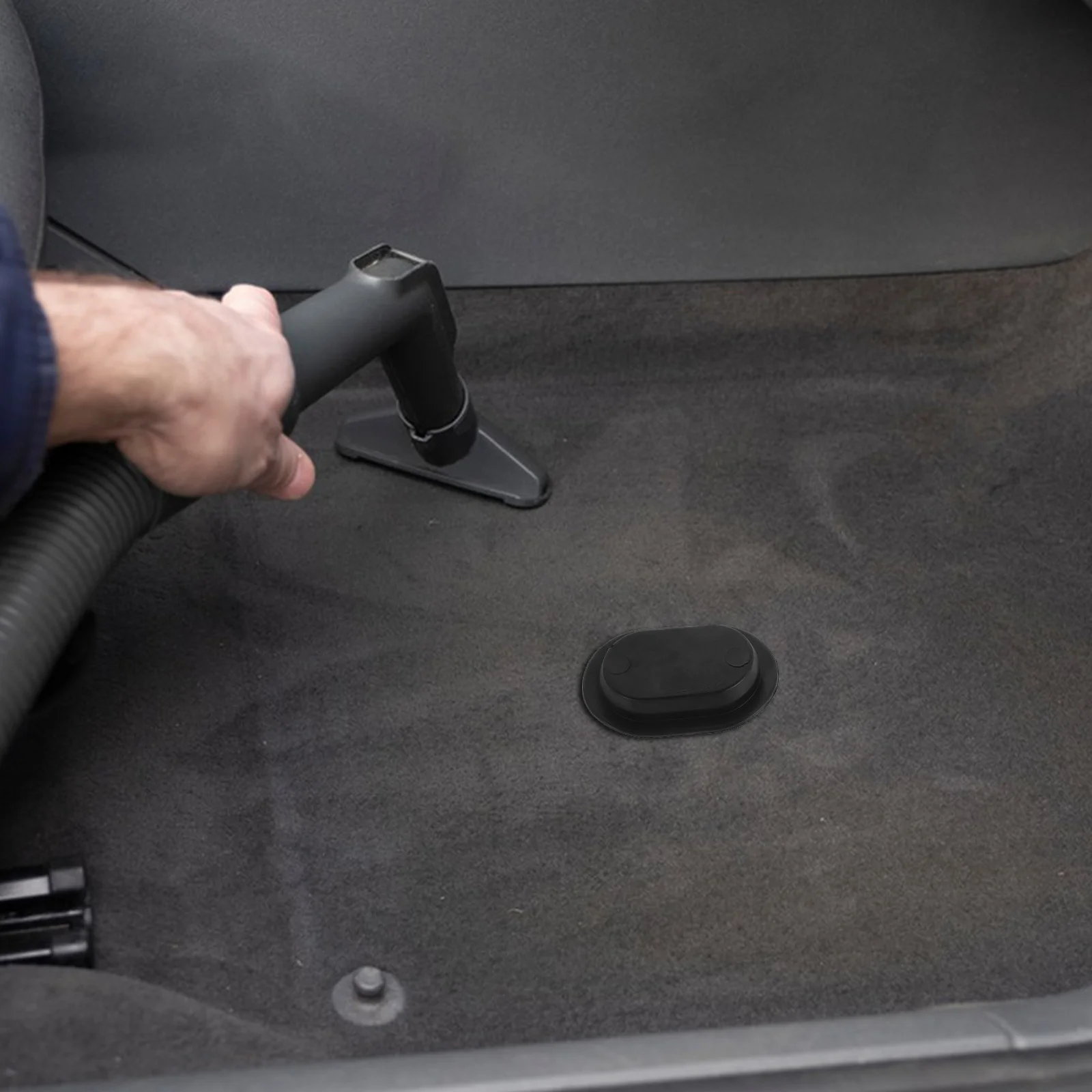 

4Pcs Rubber Floor Drain Plugs Black Foot Pad Car Floor Mat Replacement Durable Easy Install Oval Shaped Oil Plug