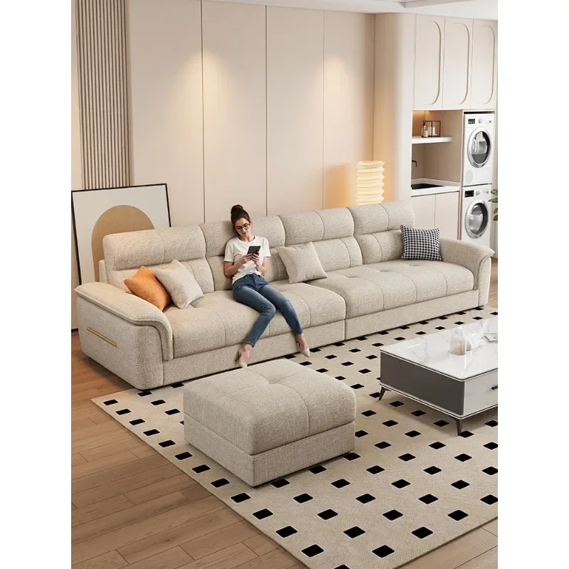 Italian small apartment cat scratching skin high backrest removable sofa combination