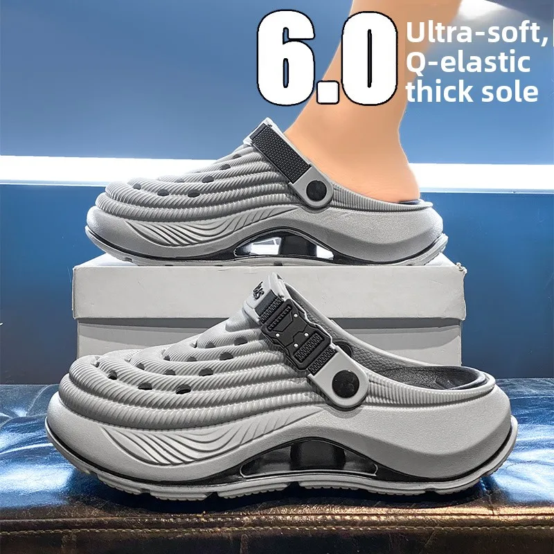 

Men's Summer Outdoor Wear Anti-Slip Thi Bot Wear-Resistant Driving Two-Purpose Clog Sandals Breathable Slip-On oes