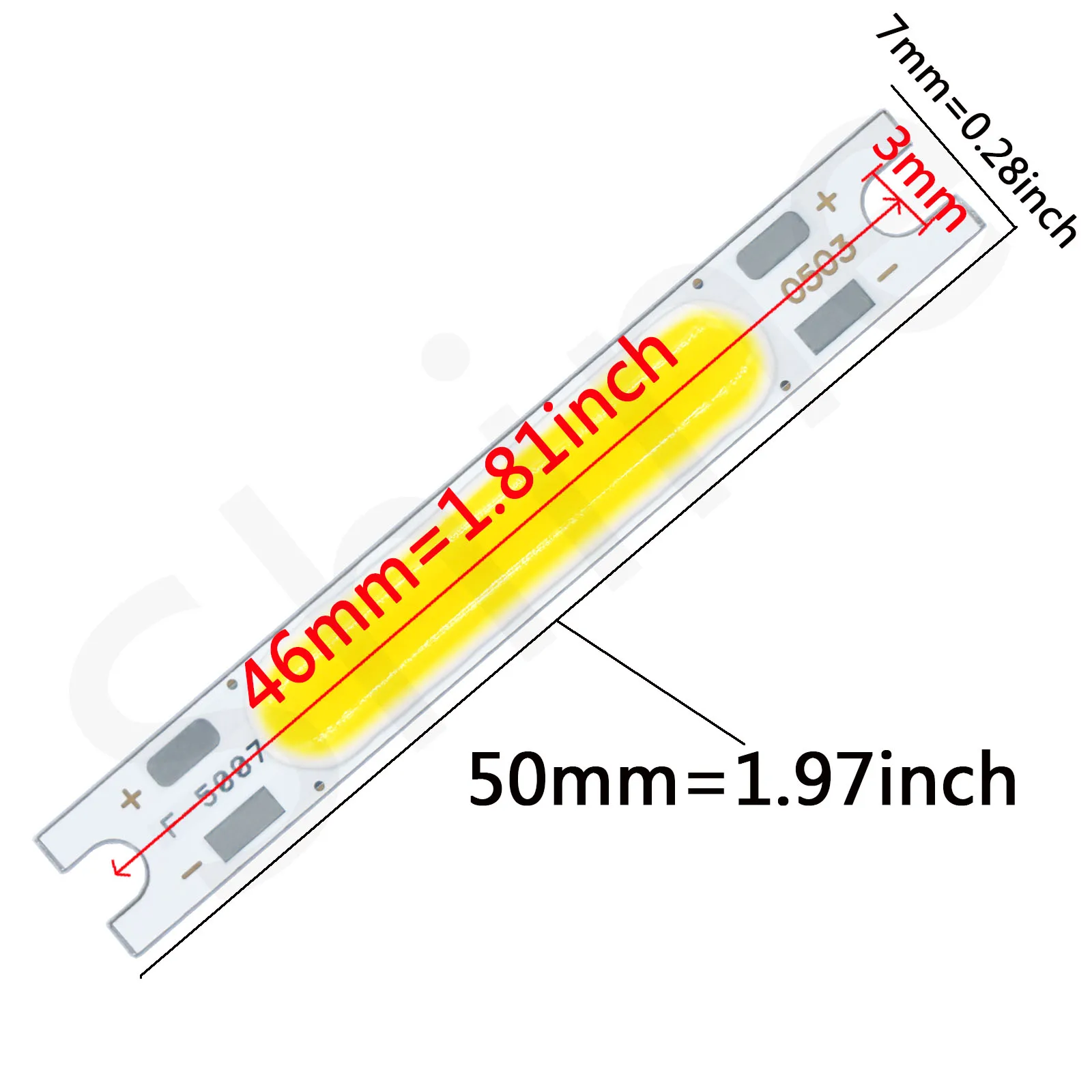 Imagem -02 - Alto Brilho Led Cob Luz Chip Lâmpada Contas 3w dc 12v para Luzes do Carro Led Bicicleta Lanterna Lâmpadas de Parede Luzes Tubo Diy Peças