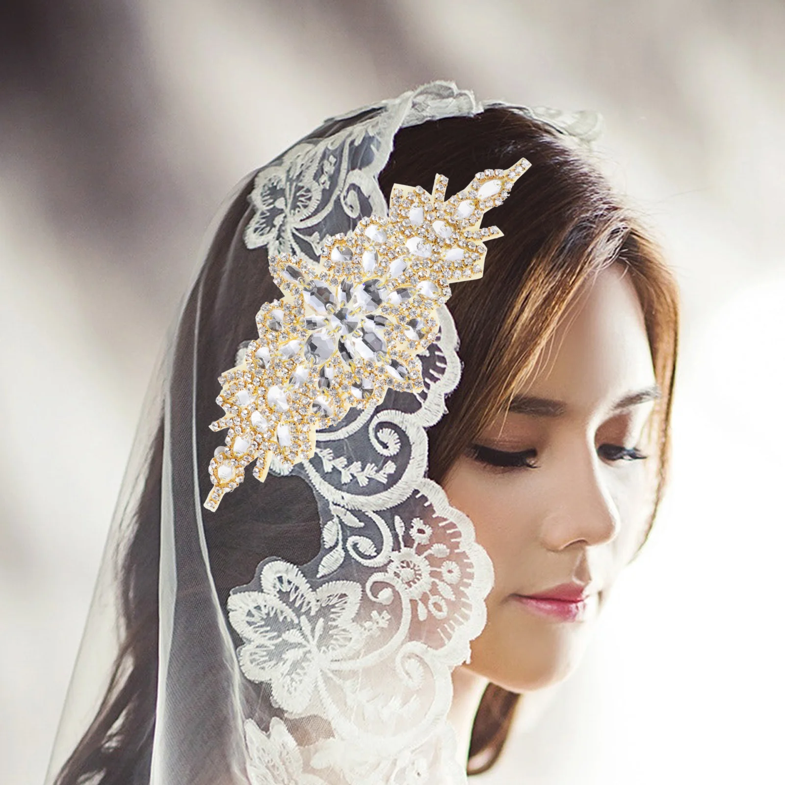 

Rhinestone Wedding Belt Elegant Shiny Applique Bridal Dress Sash Rhinestone Decor Wedding Accessory Rhinestones for Clothes