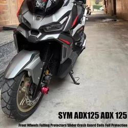 Motorcycle Front Wheels Falling Protectors Slider Crash Guard Coils Fall Protection For SYM ADX125 ADX 125