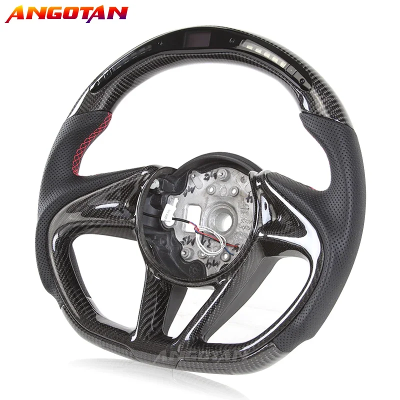 LED Carbon Fiber Steering Wheel For McLaren 720S 600LT 540C 12C 2017-2021 Racing Wheel With Trim Cover 720s Steering Wheel