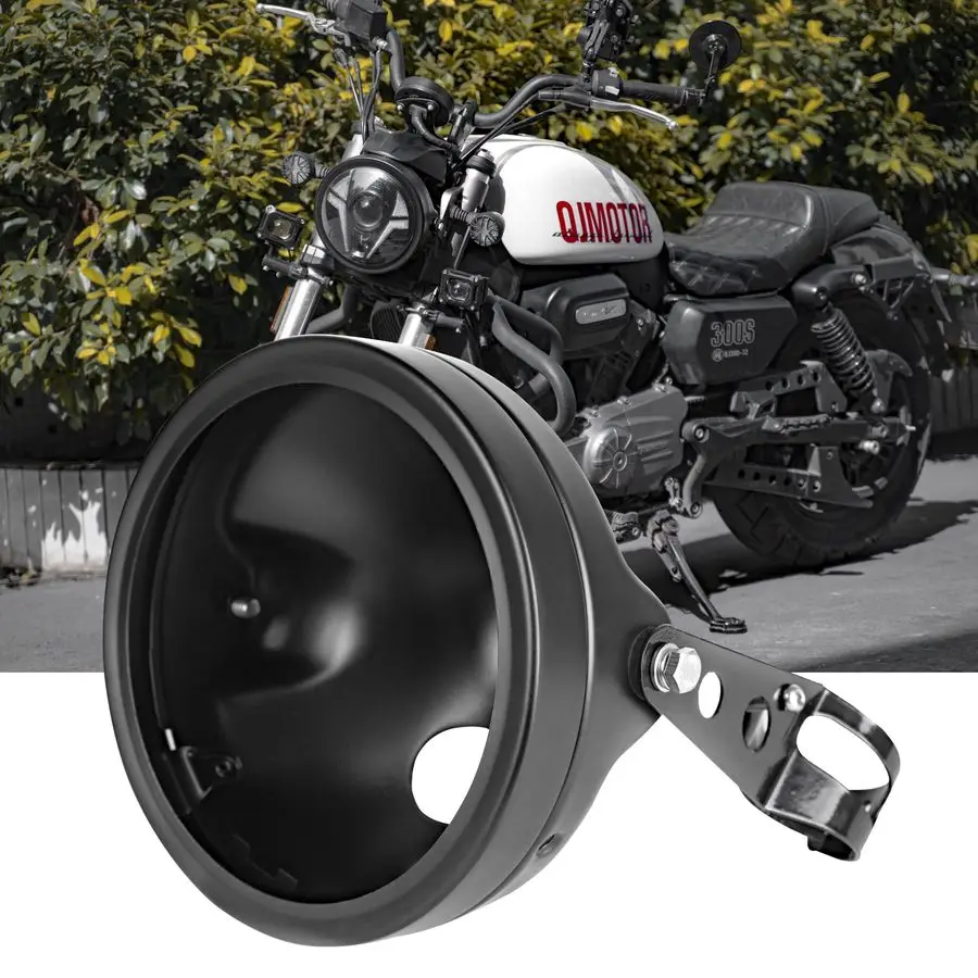 

Дюймовый корпус фар мотоцикла, ведро из черной углеродистой стали, устойчивый к коррозии корпус переднего фонаря с боковой трубкой вилки 3240 мм