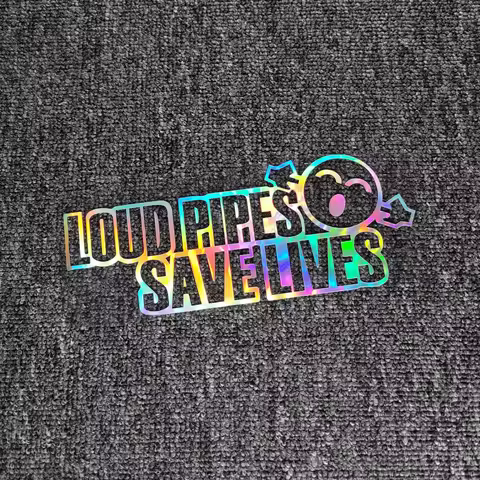 Car Stickers Loud Pipes Save Lives Funny Pain Car Reflective Decoration For Trunk Bumper Windshield Window Motorcycles