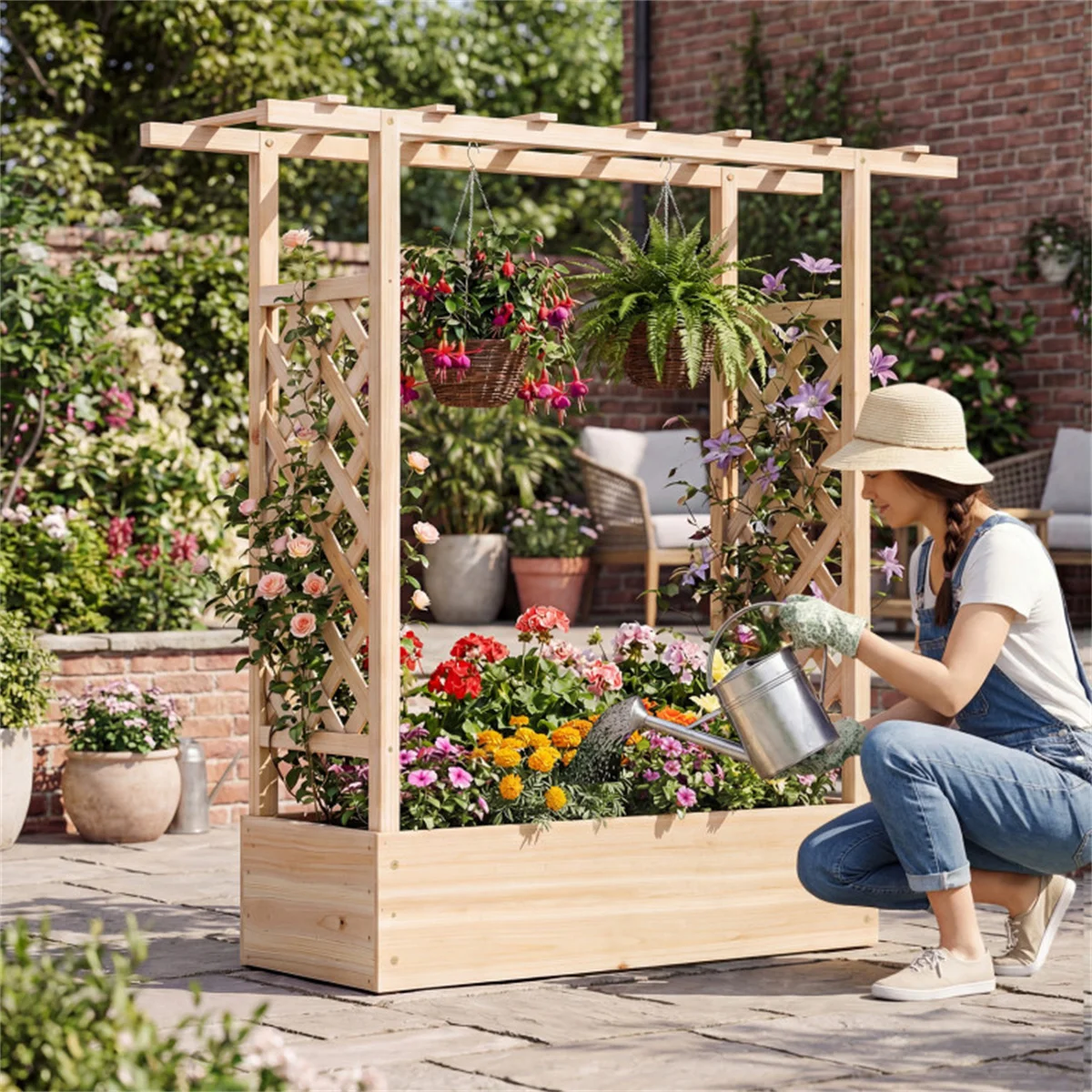 Yan Kafesli Köknar Ağacından Y - Raised Bed Planter Box incelemesi ve fiyatı