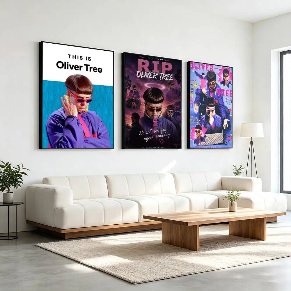 Hot Singer O-Oliver Tree  Poster High Quality Dorm Living Room Aesthetic Wall Decoration Painting Stickers Gift