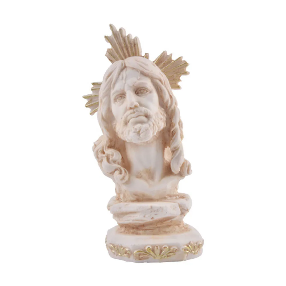 

1Pcs Resin Jesus Ornament Artistic Desktop Craft Decor Gift Jesus Decoration Christian Decoration