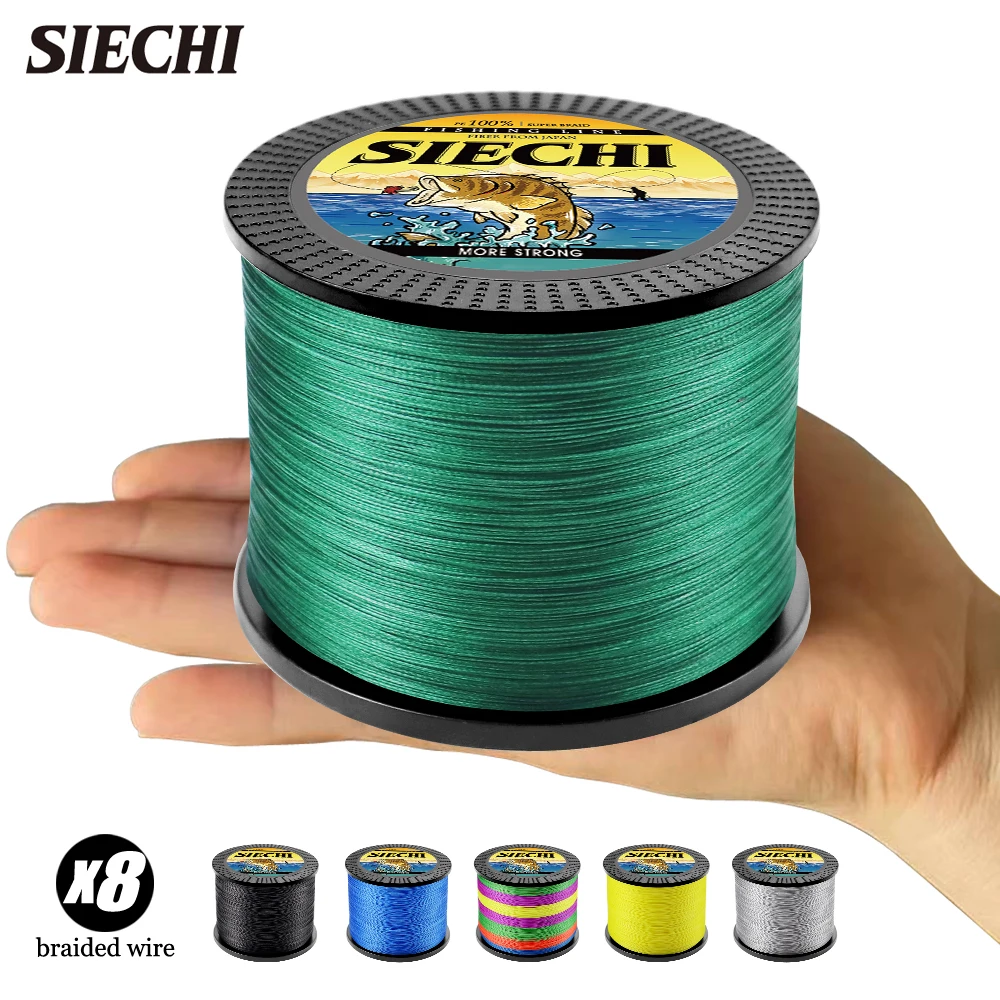 SIECHI X8 Starke 300 M-1000 M 8 Stränge Geflochtene PE Angelschnur Multifilament 4 Geflecht Draht 12-88LB Karpfen Angeln Zubehör