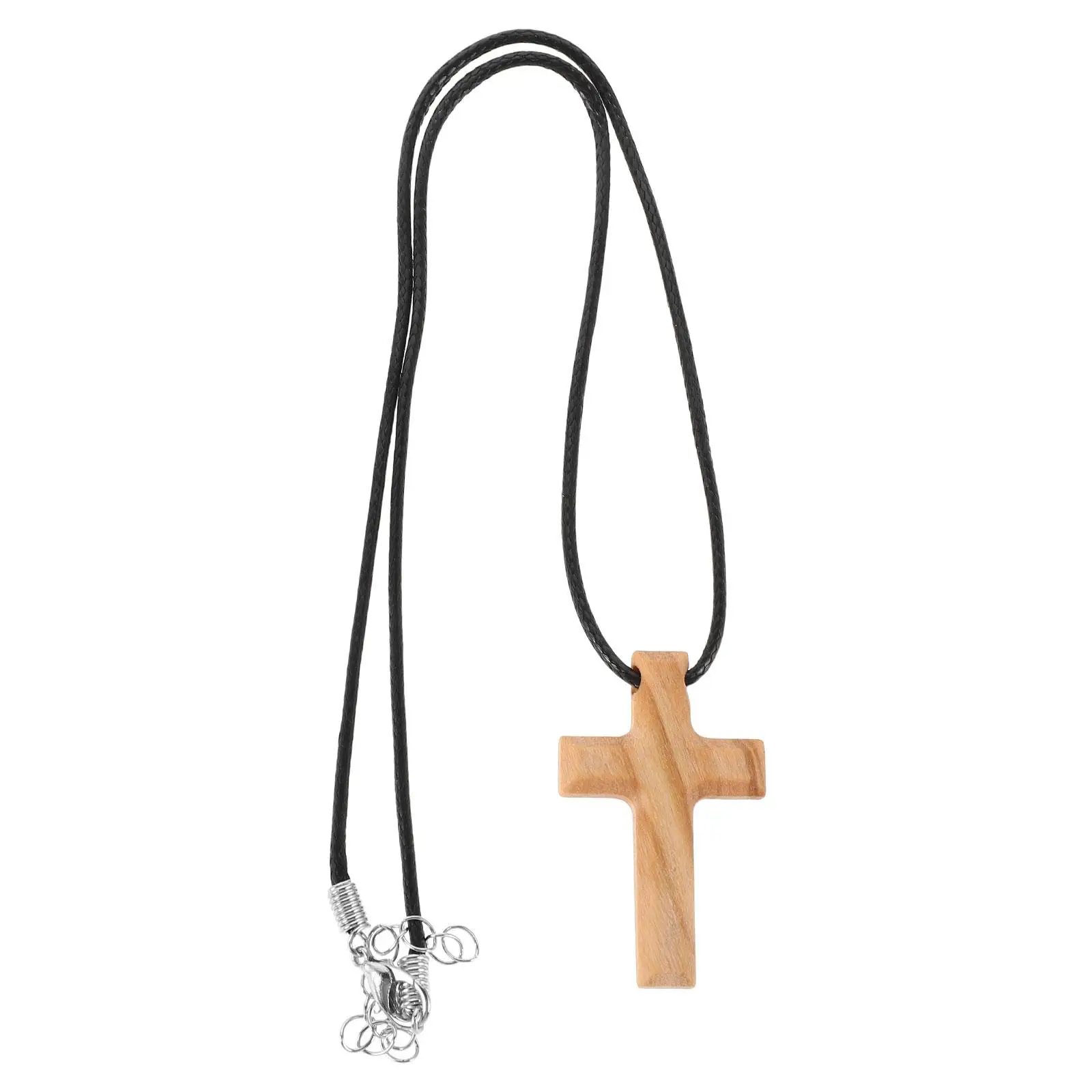 

Wooden Christian Symbol Carved Jewelry Hand Handmade Men's Pendant Faith-based