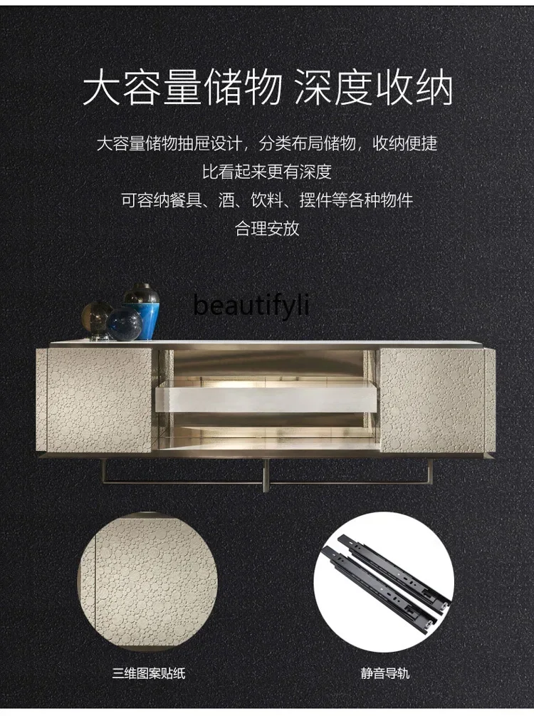 xzModern Italian minimalist dining side, modern, home furniture locker villa