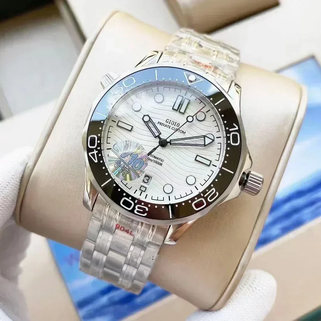 41mm High Quality Automatic Watch for Men Mechanical Watches Black Blue Ceramic Bezel Stainless Steel Luminous Rose Gold White