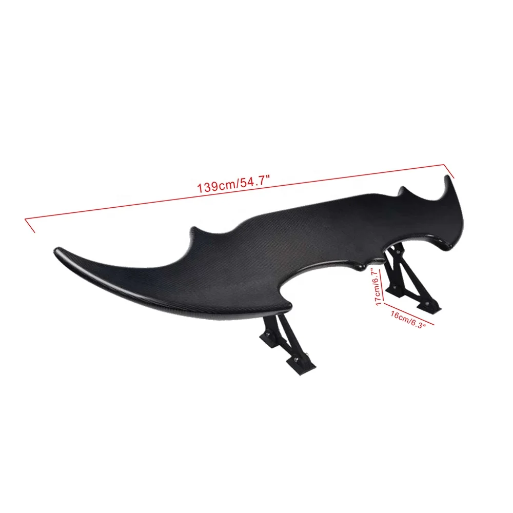 Modification Of Automobile Air Spoiler With LED Lamp On Tail Wing For General Purpose Racing Car