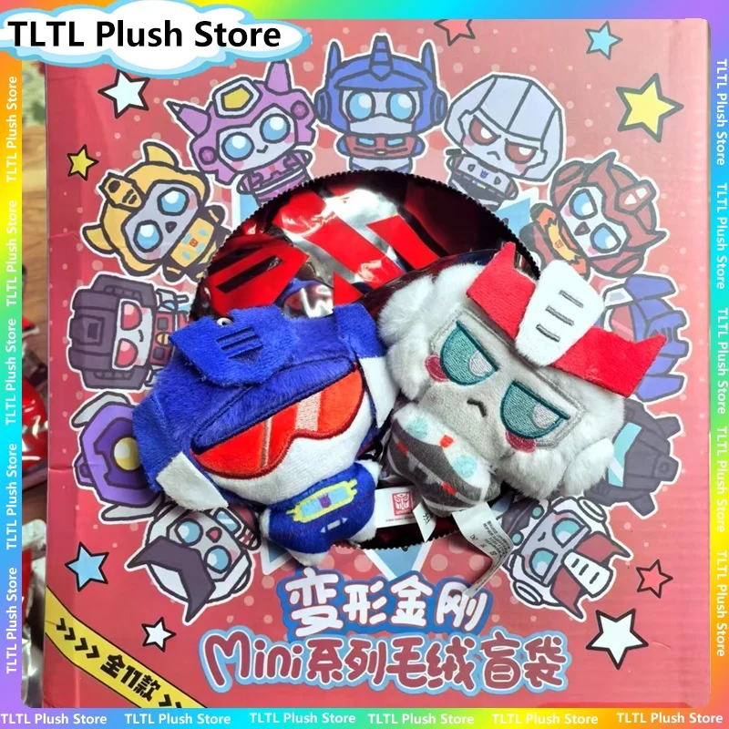 

Mini Transformation PLush OP Shockwave Pendant Box Toy Q Vertion Birthday Collectible Decoration Surprise Boy Cool Peluche Gifts