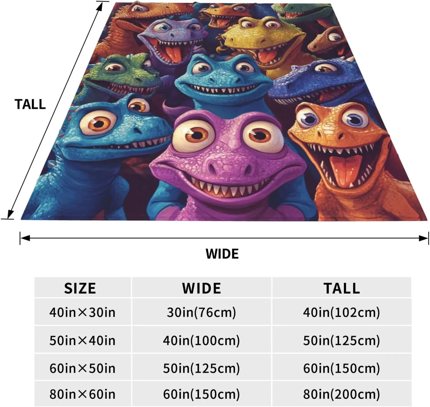 Dinosaur Throw Blanket Home Decor Plush Cozy Couch Throw for Kids Cute Jurassic Jungle Animals Autumn Spring Decor Gift