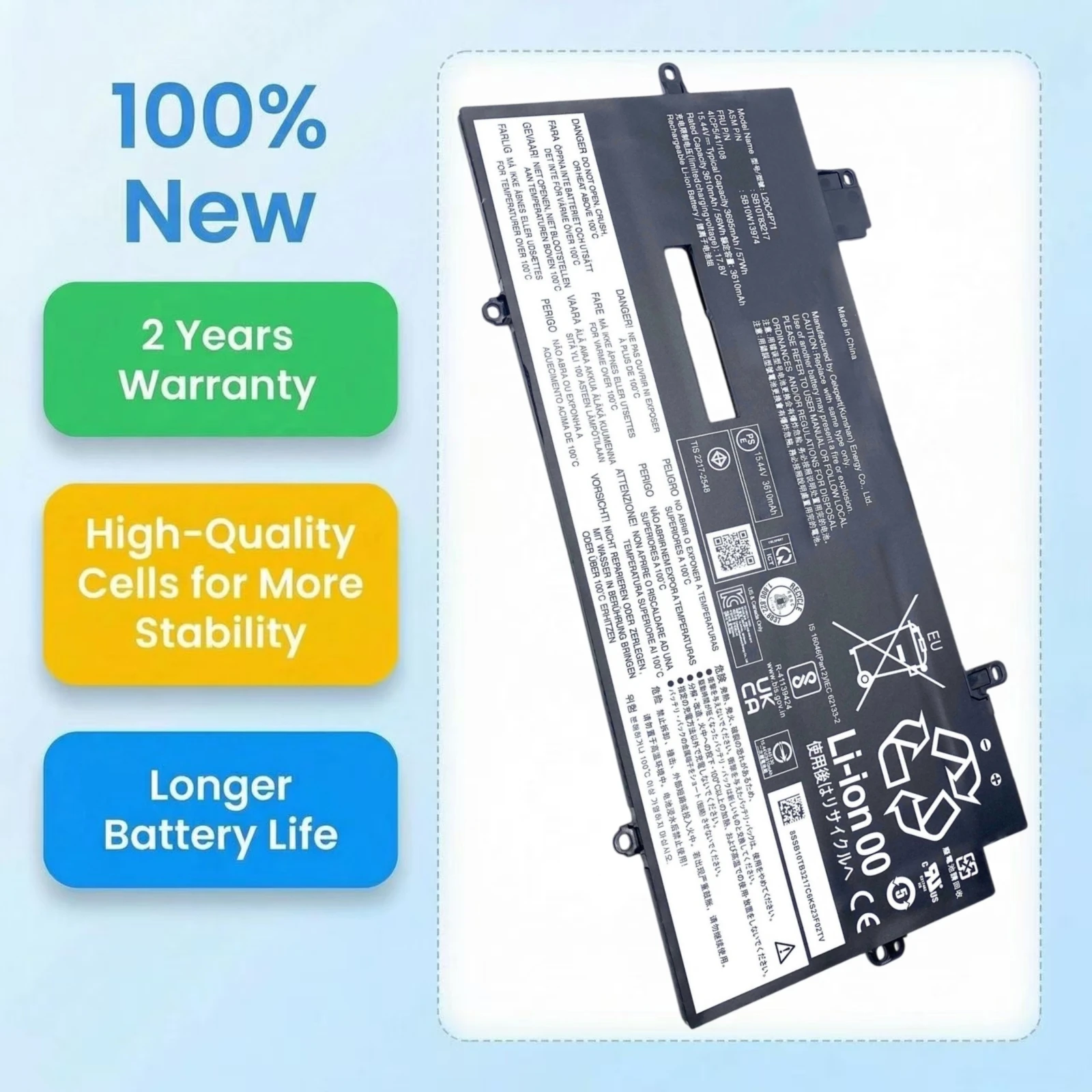 New L20M4P71 L20C4P71 L20D4P71 laptop battery For Lenovo ThinkPad X1 Yoga 6th 7th 8th Gen Carbon 9/10th SB10T83217 5B10W13974