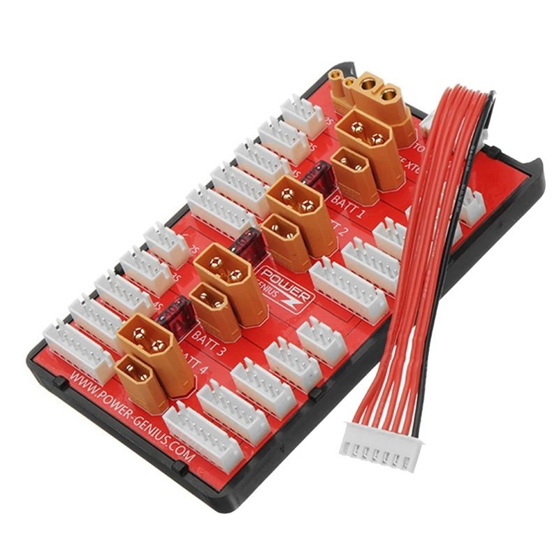 1 Piece 2-IN-1 XT30 XT60 Parallel Charging Board Red Plastic For RC Models Multicopter Part