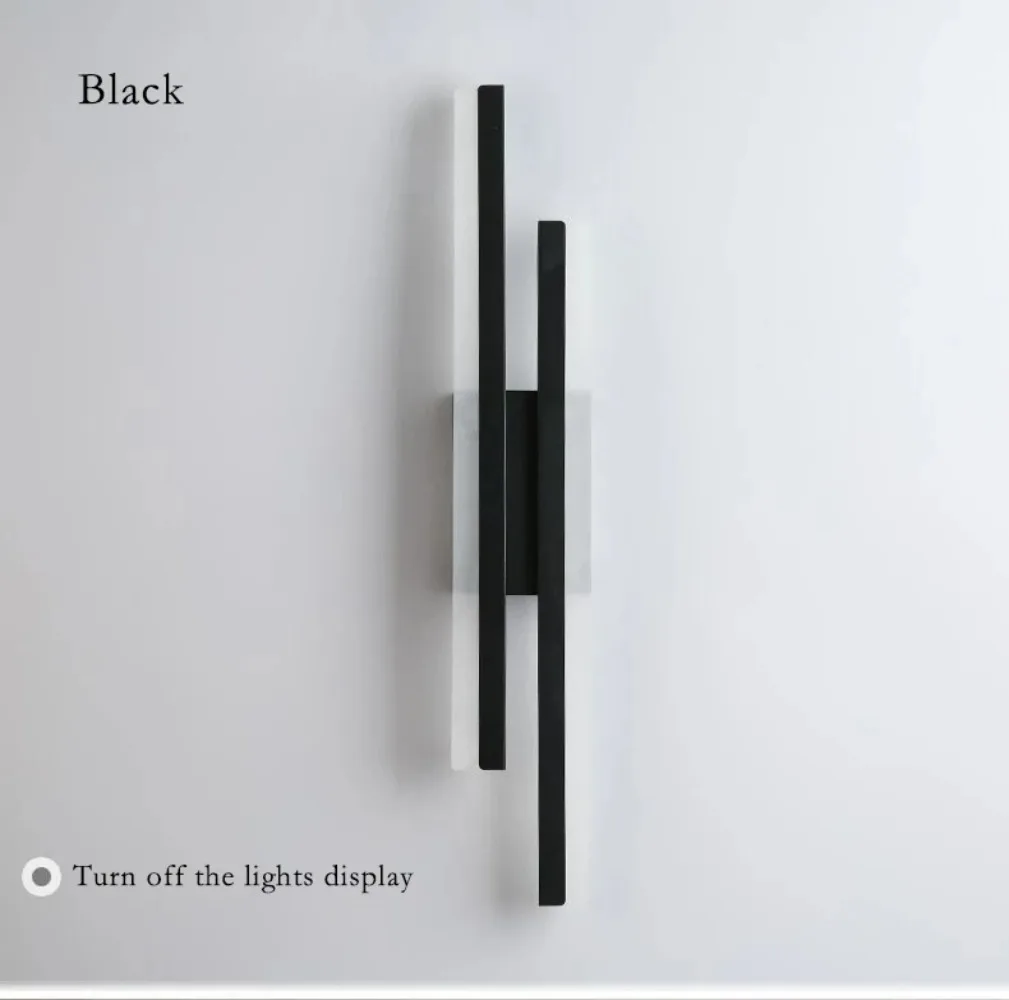 LED Wall Lamp Black/Gold Acrylic Room Decor Light for Living Room Bedroom Interior Decor Lighting Fixture Wall Sconce