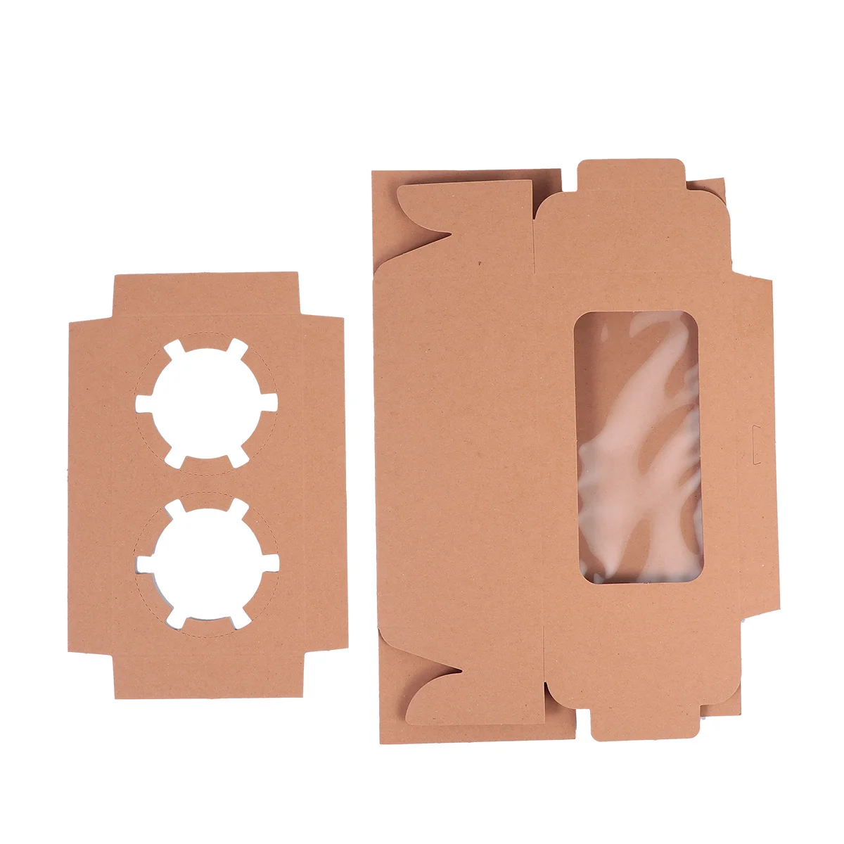 10 قطع من صندوق تعبئة الكب كيك، مادة آمنة للطعام، تصميم نافذة مفتوحة مثالي لملفات تعريف الكعك والمعجنات الصغيرة #3