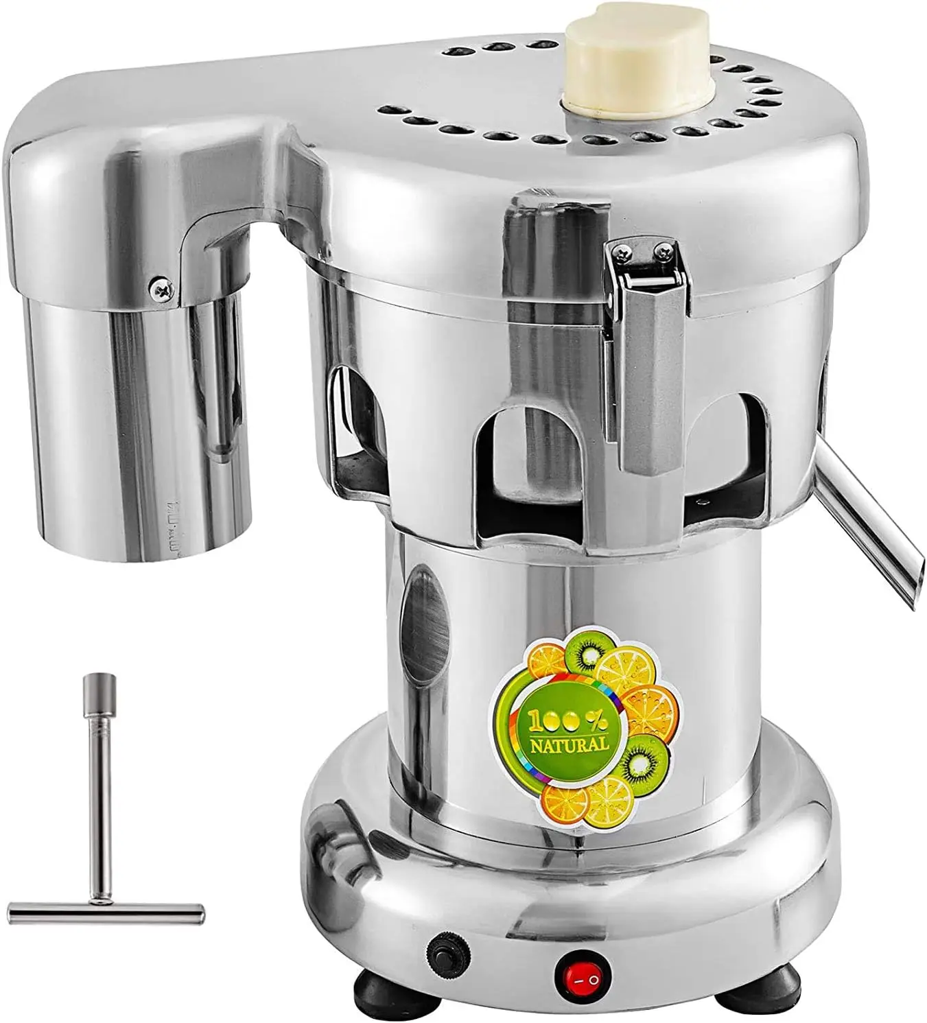 

Commercial Juice Extractor Heavy Duty Juicer Aluminum Casting and Stainless Steel Constructed Centrifugal Juice