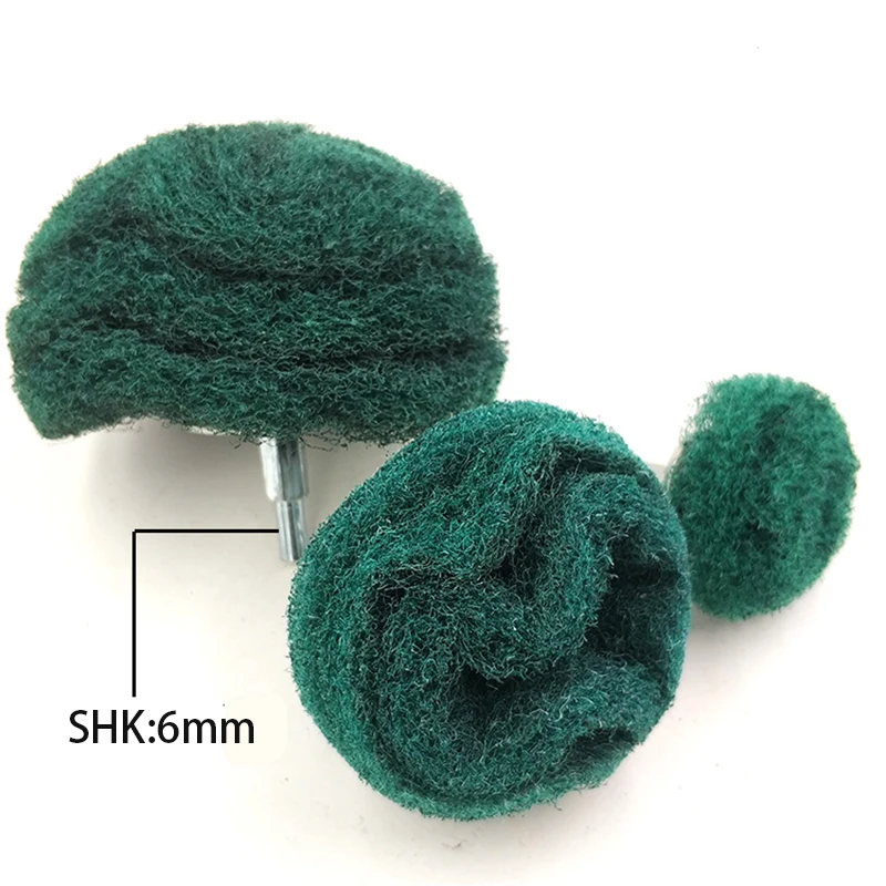 

1 шт., шлифовальная шлифовальная головка, нейлоновое волокно, полировальный абразивный круг для дрели, хвостовик 1/4 дюйма, 6 мм, 2/3/4 дюйма