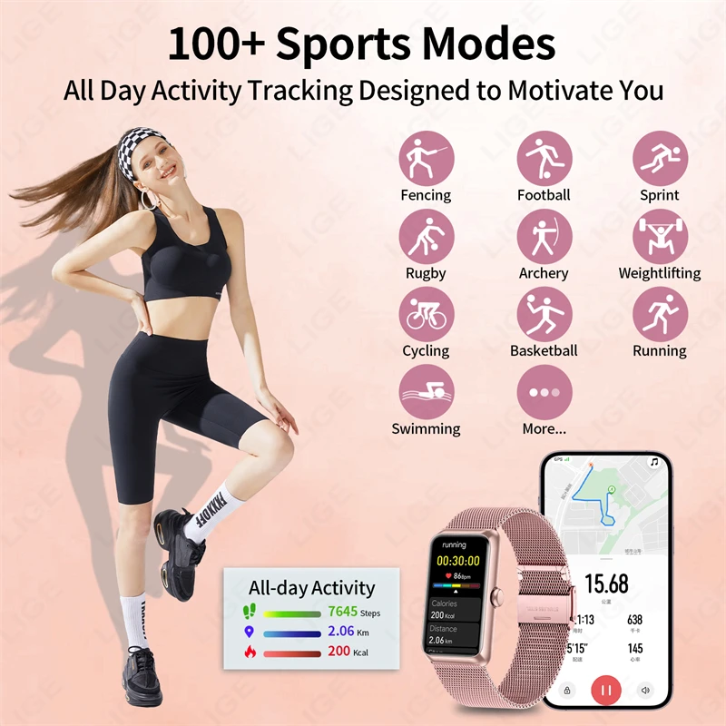 Bracelet intelligent pour femm - Watches Ladies Smartwatch avis et prix