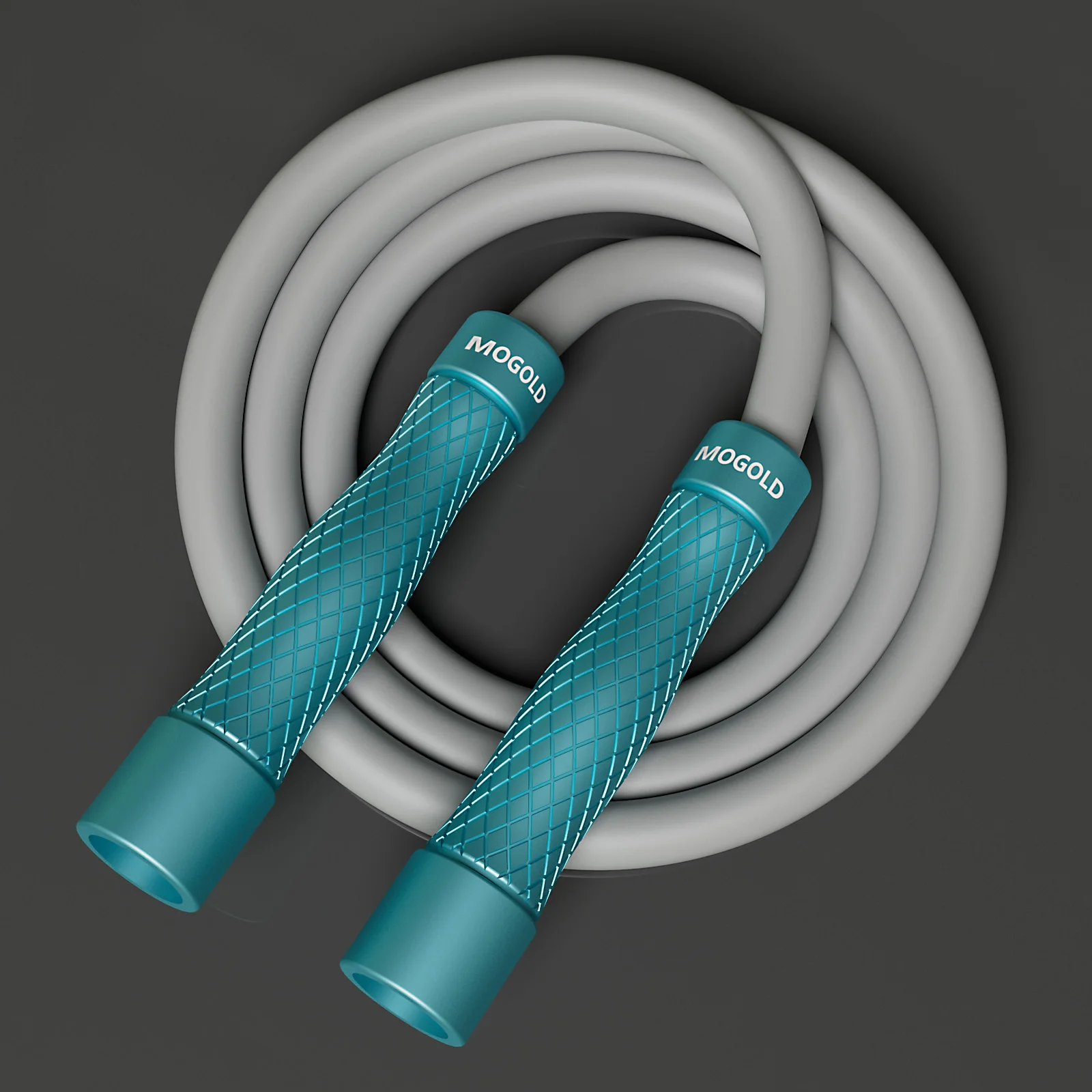MOGOLD Gewichtetes Springseil – 14 mm dickes PVC-Seil mit Silikon-Anti-Rutsch-Griff, Schnellverstellverschluss für Heimfitness & Ausdauertraining – Detail 5