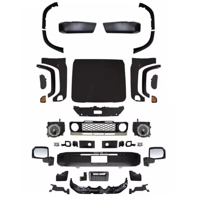

Off Road Low to High Upgrade Kits Car Body Kit Bumpers Front Grille for Land Cruiser 76 2002 - 2022 Upgrade to 2024