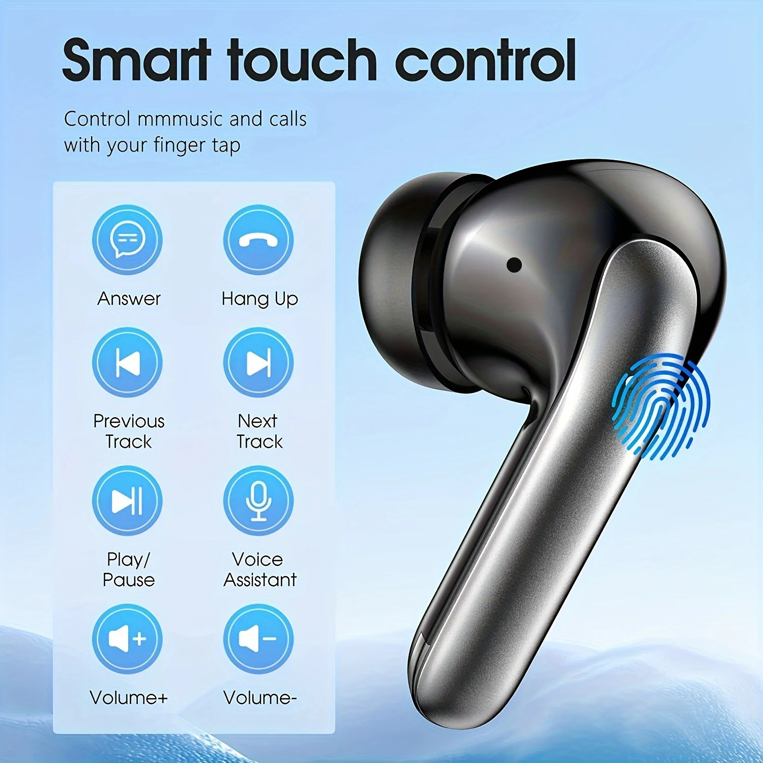 Auriculares TWS con cancelación activa de ruido LED, auriculares inalámbricos con Bluetooth, sonido Hifi, intrauditivos, ANC ENC, deportivos, para jugadores, iPhone