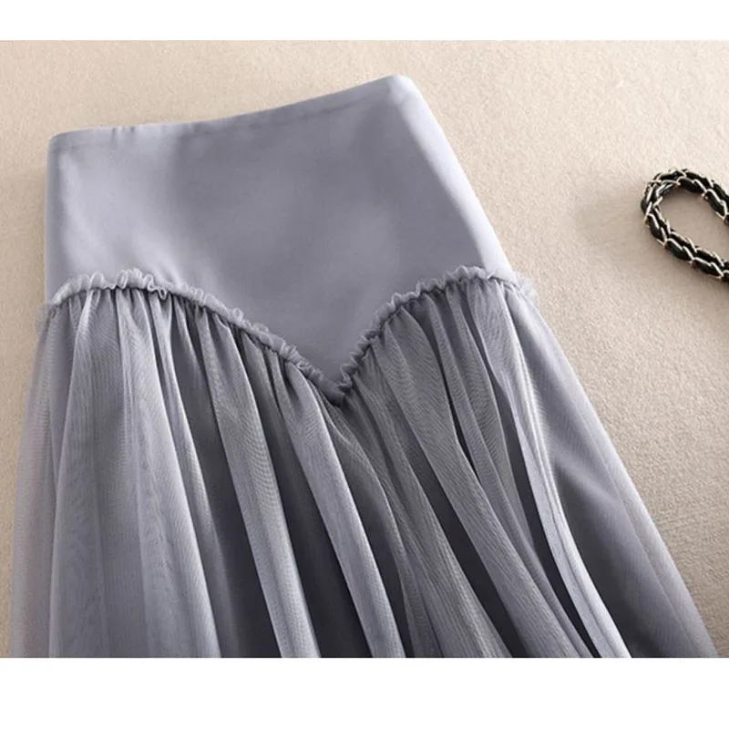 Spring Summer New Ladies' High Fashion Design Feels Relaxed Versatile Long Skirt With High Waist Elegant Solid Color Temperament