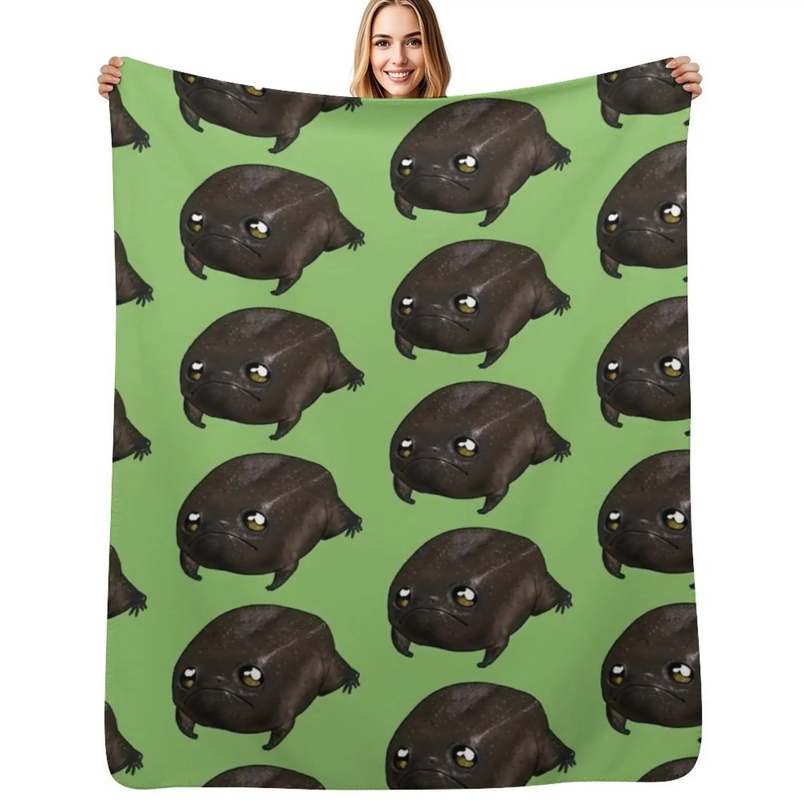 

Black rain frog (Breviceps fuscus) Throw Blanket warm for winter Plush Comforter Blanket
