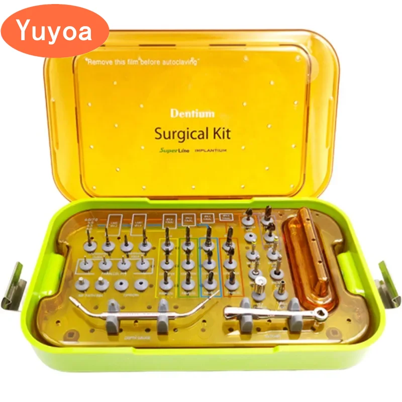 

100% Original Dentium Implant Surgical Kit Dental SuperLine Implantium Surgery Instrument Set Dental Tools