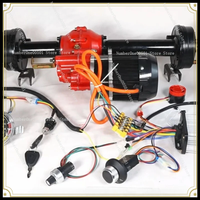 650 Model 48V 700W Ultra Low Speed Drive Axle Assembly, Pure Copper Motor for Electric Flat Car Equipment Modification
