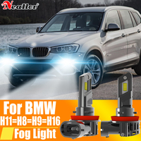 2x H11 H8 Led Fog Lights Headlight Canbus H16 H9 Car Bulb 6000K White Diode Driving Running Lamp 12v 55w For BMW X3 F25 E83 F30