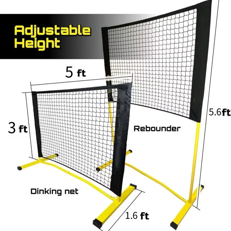 

5ft Mini Tennis Rebound Net Height Adjustable Dink Practice Training Tool
