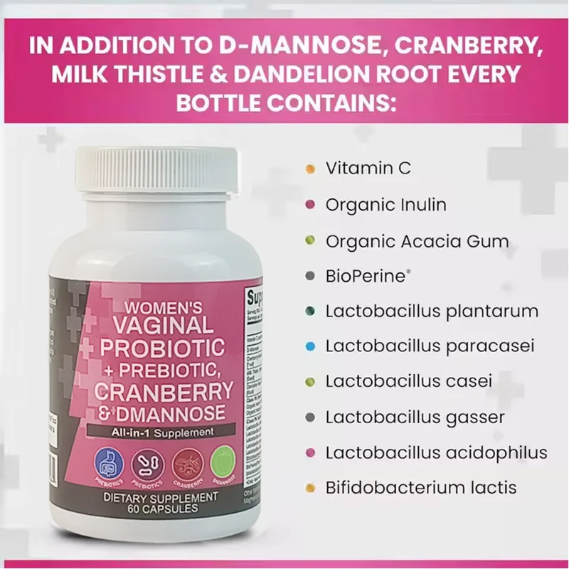 1 bottle of female probiotic gummies to balance pH improve intestinal function regulate gut microbiota