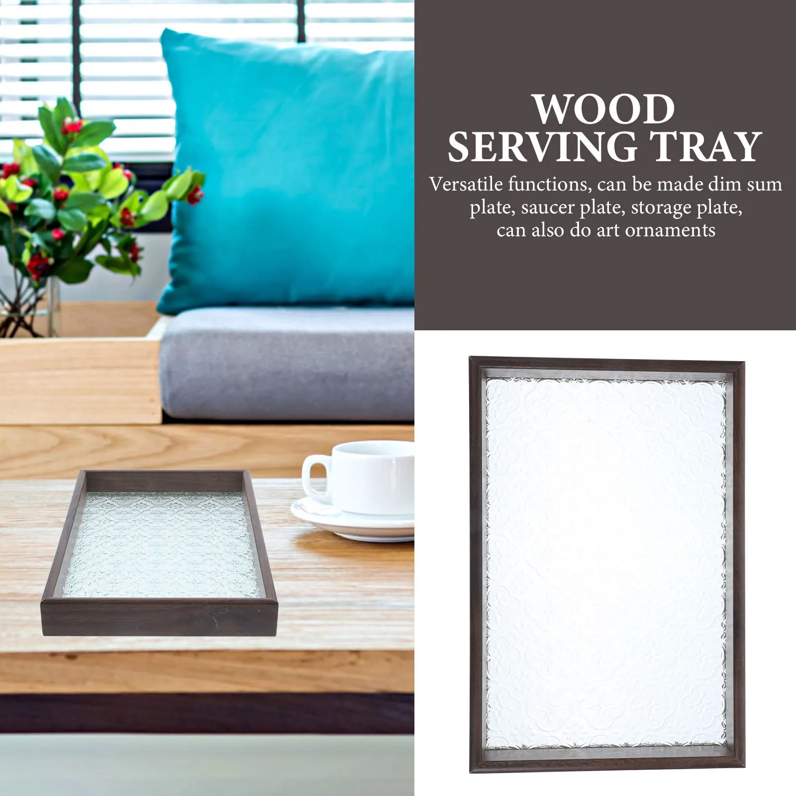 

Wooden Fruit Natural Wood Snack Serving Plate Reusable Dessert Tray For Home Kitchen Portable Dried Fruit Plate Wood Candy