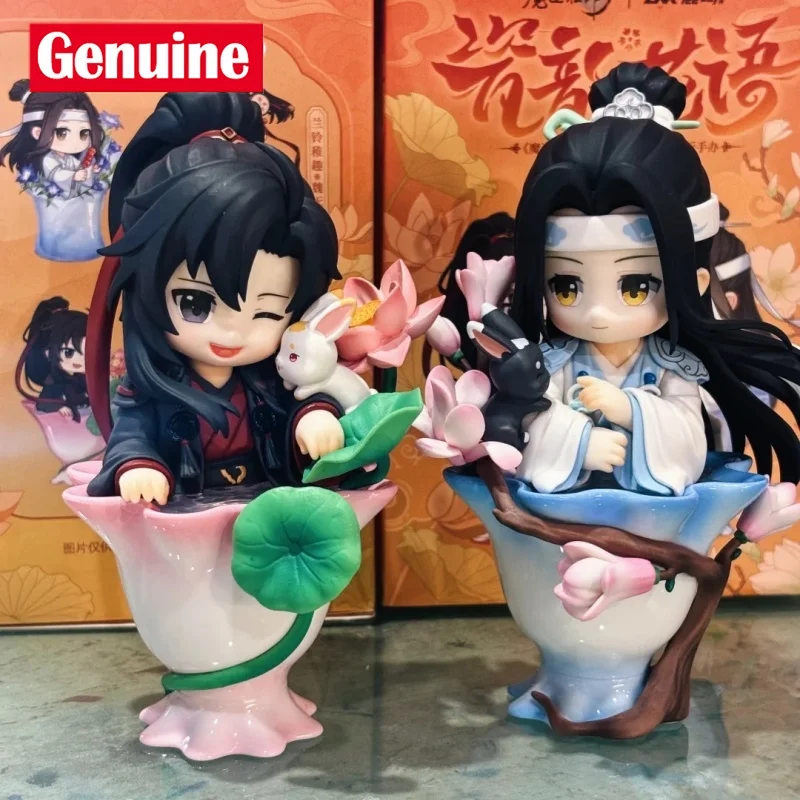 

Genuine Mo Dao Zu Shi Porcelain Bloom Rhythm Series Blind Box Kawaii Wei Wuxian Lan Wangji Figurine Mystery Box Anime Fans Gift