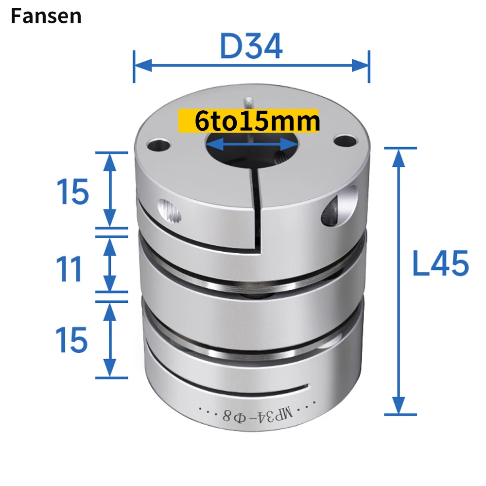 D34 L45 Shaft Coupl…