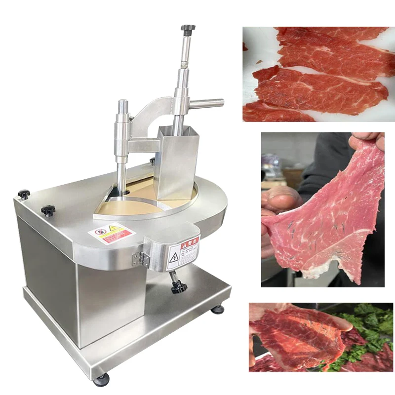 

Factory Supply Cooked Meat Slicing Machine Beef Pork Ham Slicer Fresh Meat Slicer Bacon Sausage Deli Slicing Slicer