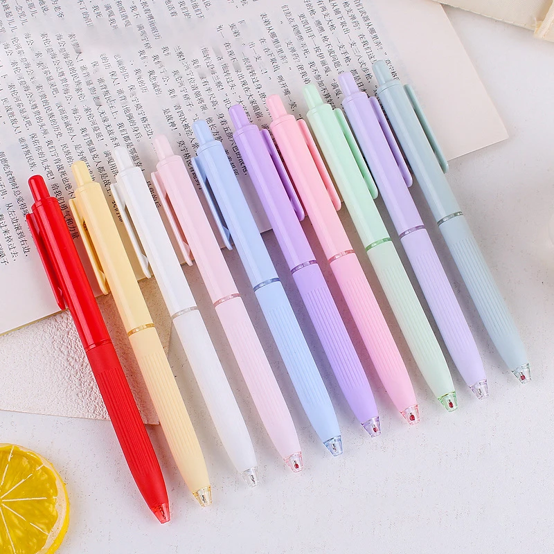 2Pcs Morandi Color Ballpoint Pens High-quality Quick Dry Pressing Neutral Pens Simple Writing Pens Student Stationery Gifts