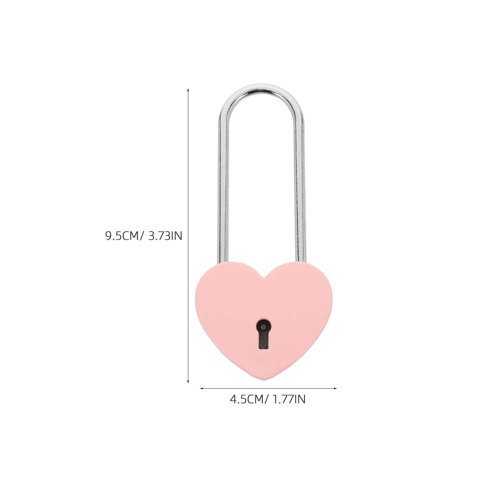 1Pcs Heart Lock Made of Premium Material Rust-Proof Long-Lasting Travel Padlock for Suitcases Drawers Cabinets Diaries Versatile