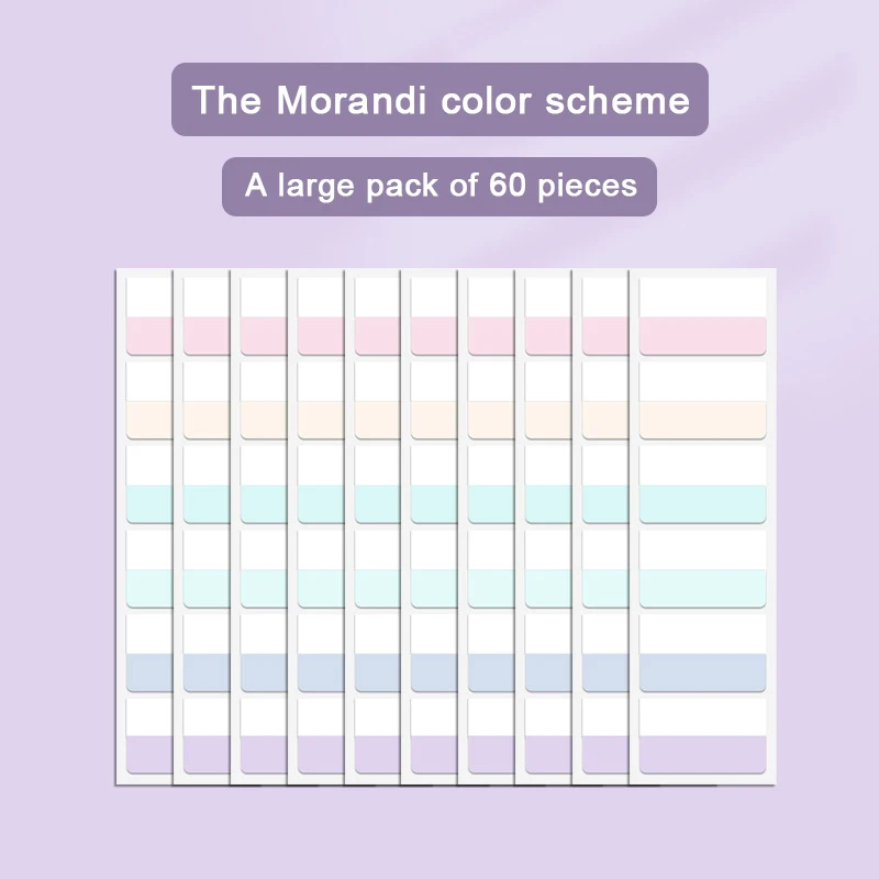 240/120/60 Pcs/set  High-Quality Multicolor Sticky Writable Repositionable Index Tabs Flags for Pages Book Markers Reading Notes