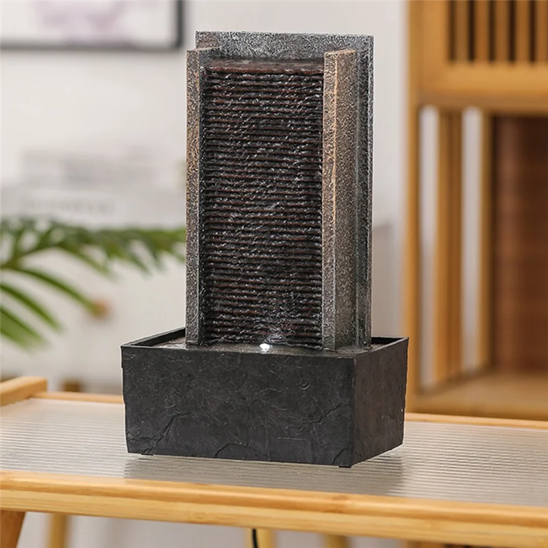 

ABJN-Внутренний настольный фонтан-водопад с питанием от USB, 1 шт., фонтан для расслабления для украшения дома, офиса, спальни