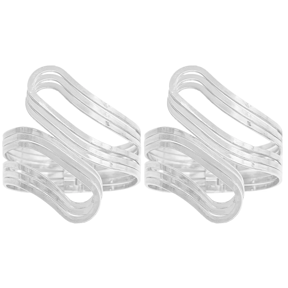 

2pcs Tiebacks Alloy Metal Curtain Holdbacks Simple Decorative Curtain Ties Back For Home Living Room Bedroom Kitchen Window