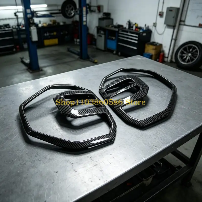 242A Carbon Fiber Look Tail Light Cover Trim for Sport 2025, ABS Rear Lamp Garnish Pair for Rear Appearance Detail and Trim