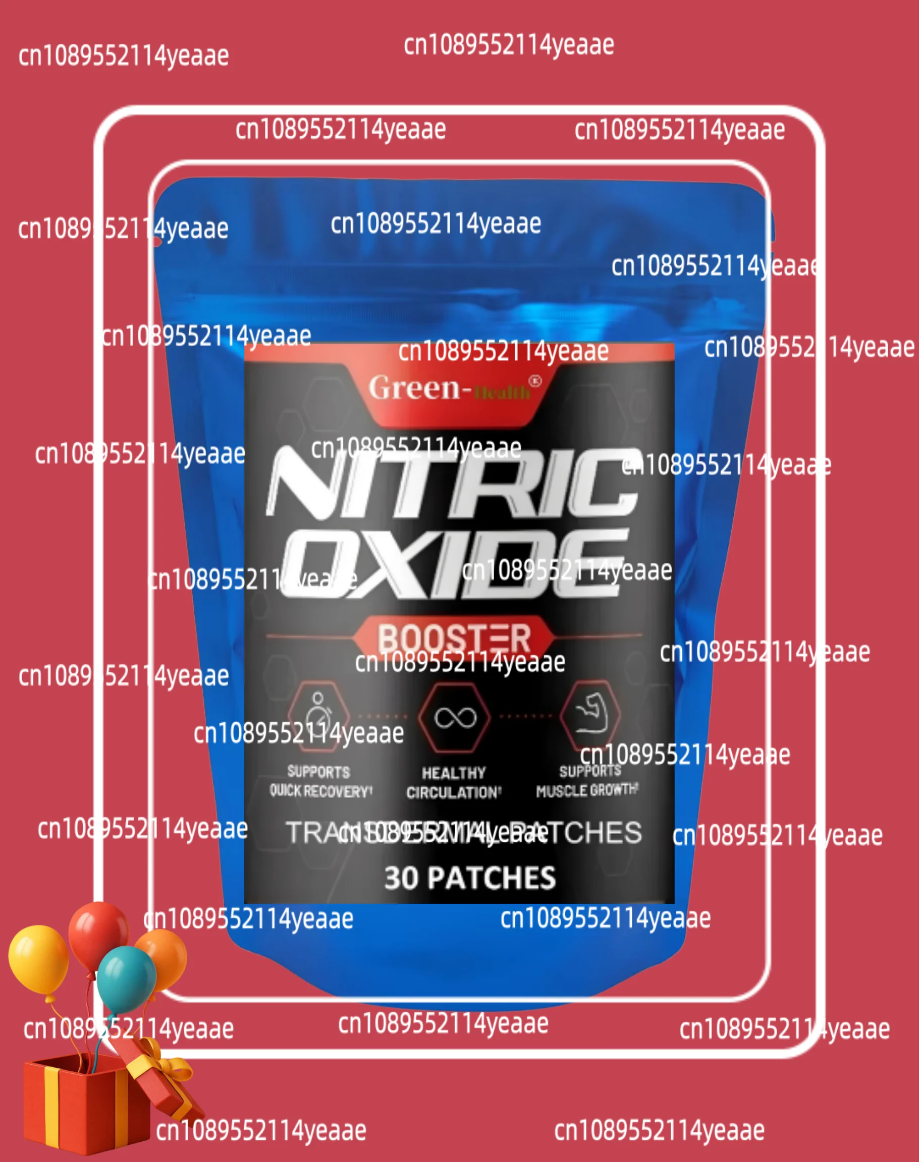 Nitric Oxide Booster Transdermal Patches, Performance Formula For Stamina & Endurance, 30 Patches One Month Supply