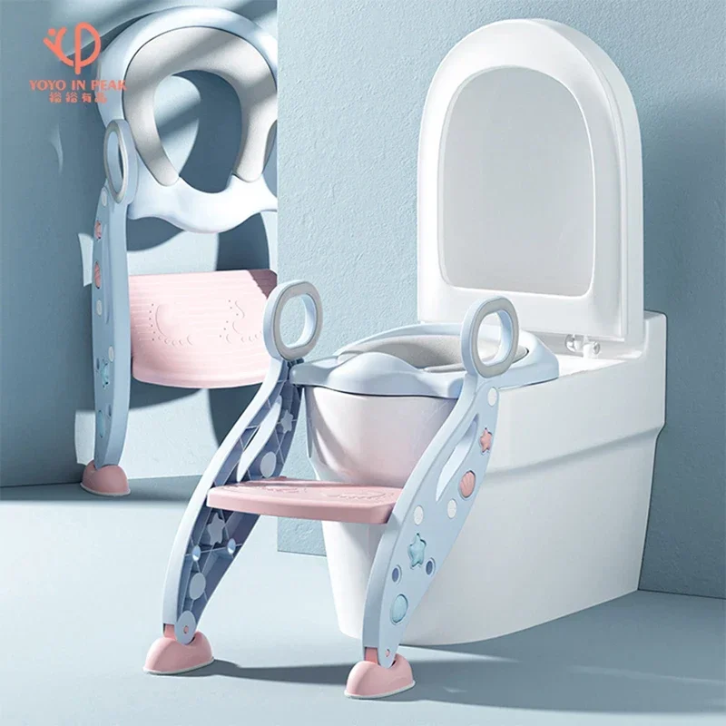 

New Babies Portable Assisted Children's Toilet Ladder Children's Training Toilet Seat Infants Ladder Foldable Toilet For Boys