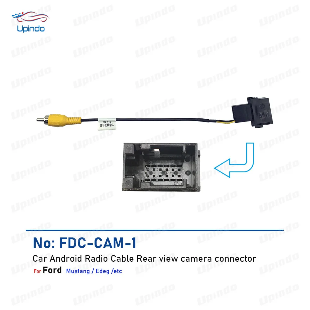 Android Head Unit Wiring Harness & Rear Camera Adapter for Ford Mustang/Edgeconnect Auto Stereo System Installation