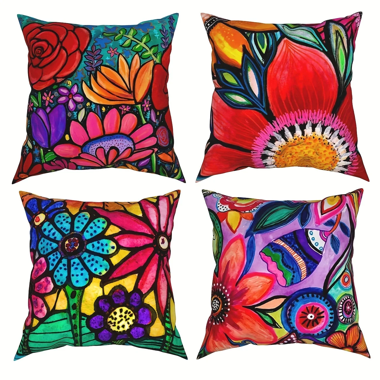 1pc Art Theme Pillow Cover 18x18inch, For Indoor Outdoor Home Couch Sofa Living Room Party Decor (Pillow Insert Not Included)